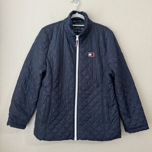 Tommy Hilfiger Jacket Womens XL Navy 3 in 1 all Weather System Quilted Fullzip